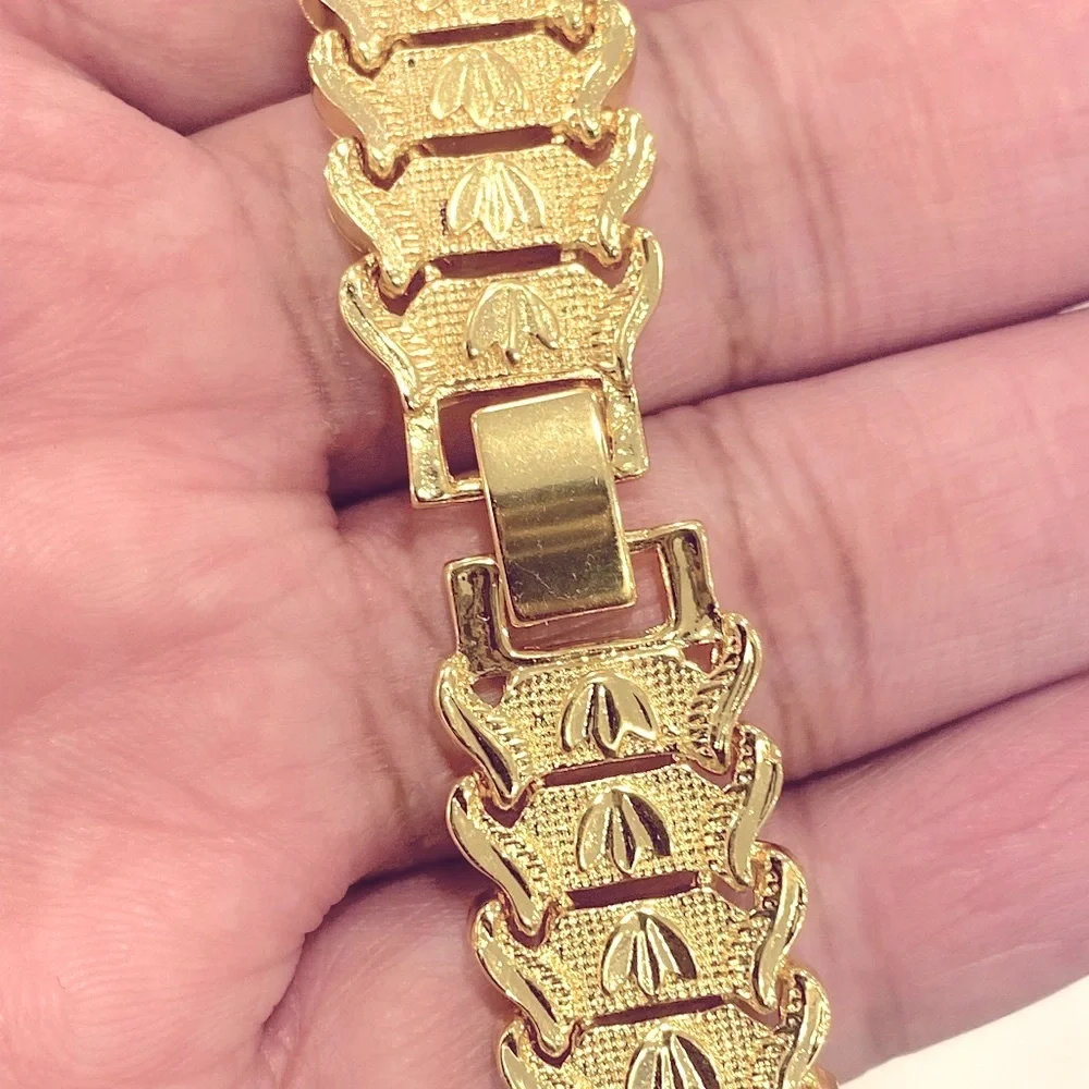 New 18k Titanium Stainless Steel Unisex Bracelet - Picture 4 of 5